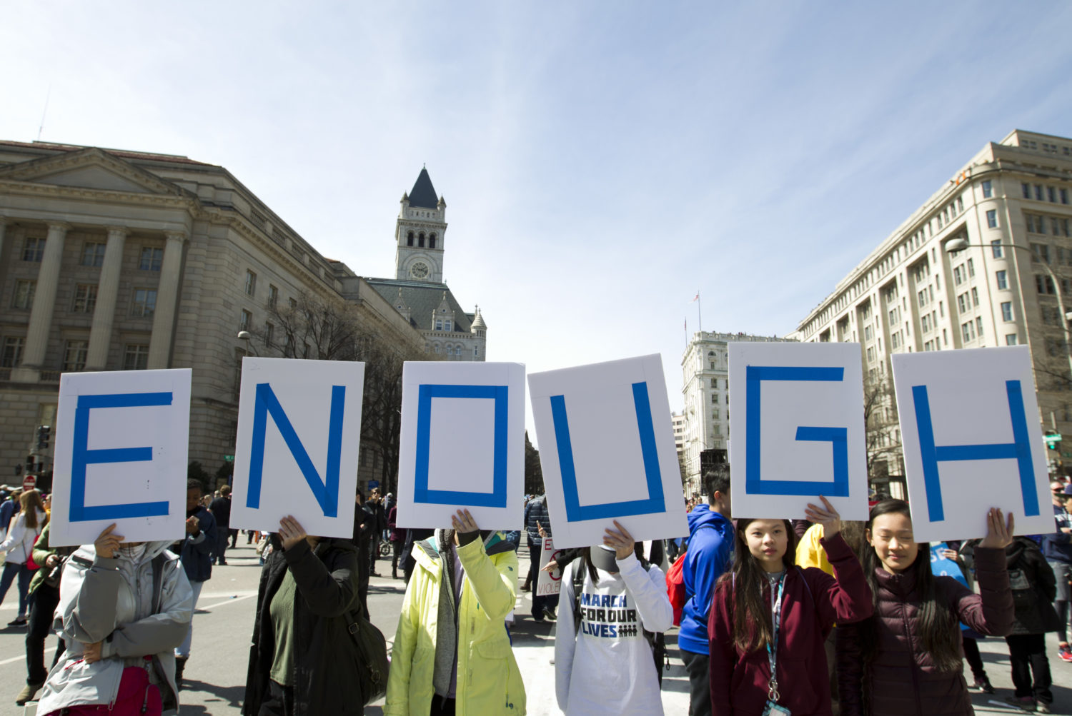 Protesters attend the 