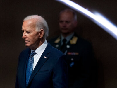 President Joe Biden arrives for the NATO summit in Washington, July 10, 2024. Biden dropped out of the 2024 race for the White House on Sunday, July 21, ending his bid for reelection following a disastrous debate with Donald Trump that raised doubts about his fitness for office just four months before the election. (AP Photo/Jacquelyn Martin, File)