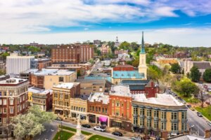 The downtown area of Macon, Georgia, is shown in this undated photo. The launch of The Macon Melody in late June marked the first startup for the Trust, done with its Georgia affiliate, that focuses on a on a single city. (Shutterstock)